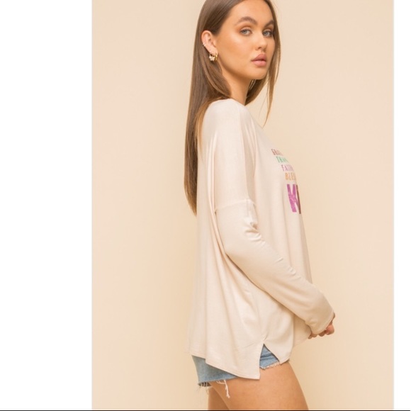 Kindness Print Oversized Knit Top - Picture 5 of 10